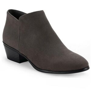 Women’s Shoes Style & Co Wiley Ankle Booties Charcoal Micro Size 9 Dark Gray NEW